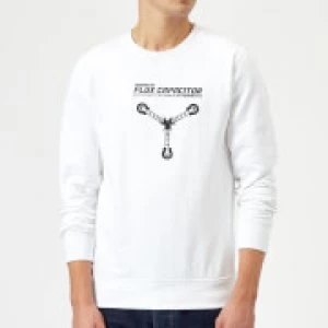 Back To The Future Powered By Flux Capacitor Sweatshirt - White - L