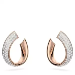 Exist Hoop Small White Rose Gold-tone Plated Earrings 5636448