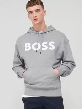 BOSS Webasichood Overhead Hoodie - Grey, Light Grey, Size 2XL, Men