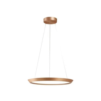 Leds-c4 Grok Lighting - Grok Saturn - LED Round Circular Ceiling Pendant Satin Gold Phase Cut Dimming 60cm 4000lm 2700K