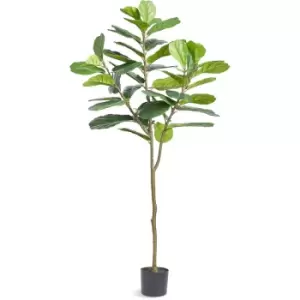 Vevor - Artificial Fiddle Leaf Fig Tree, 6 ft, Secure pe Material & Anti-Tip Tilt Protection Low-Maintenance Faux Plant, Lifelike Green Fake Potted