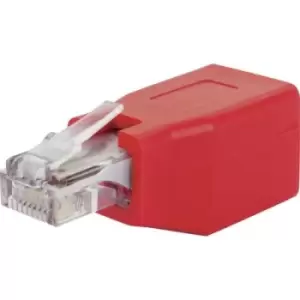 Schwaiger RJ45 Networks Adapter CAT 6 [1x RJ45 socket - 1x RJ45 plug] Red