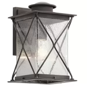 Outdoor IP44 Wall Light Weathered Zinc LED E27 100W