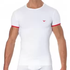 Emporio Armani Contrast Binding Cotton T-Shirt - White M