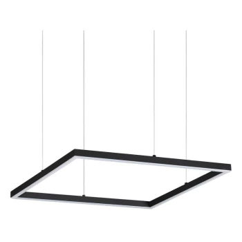 Ideal Lux Lighting - Ideal Lux Decorative Square Integrated Pendant Light Black, 3000K, 33W