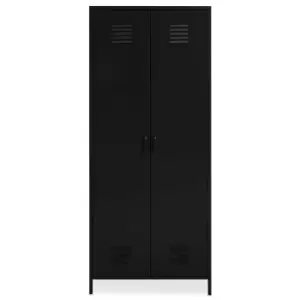 Premier Housewares Academy Two Door Wardrobe, black