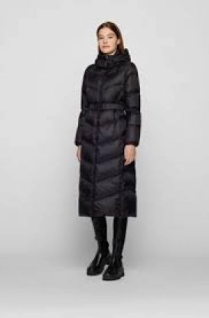 Hugo Boss Paflaffy 1 Puffer Coat Black Size 14 Women