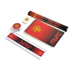 Man Utd Fade Starter 7 Piece Stationery Set