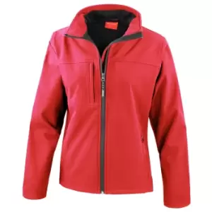 Result Womens Softshell Premium 3 Layer Performance Jacket (Waterproof, Windproof & Breathable) (M) (Red)