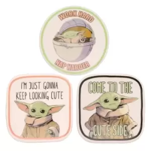 Disney Star Wars The Mandalorian The Child 3pc Multicoloured Ceramic Gift Mini Trinket Tray Set VC700384L.PH