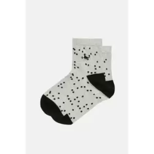 Jack Wills Stowgate Metallic Spot Sock - Silver