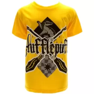 Harry Potter Childrens/Kids Hufflepuff T-Shirt (11-12 Years) (Yellow/Black)