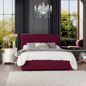 Laurence Llewelyn-Bowen Laurence Llewelyn Bowen Seren Ottoman Storage Bed Plush Velvet Berry Small Double