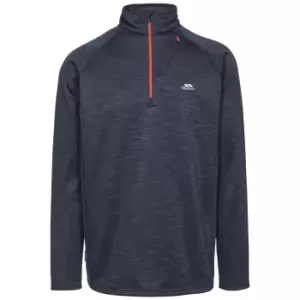 Trespass Mens Collins Half Zip Fleece Top (XXL) (Navy Marl)