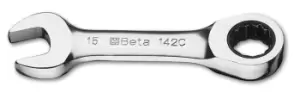 Beta Tools 142 C9 Stubby/Short Ratchet Combination Wrench 9 x 9mm 001420109