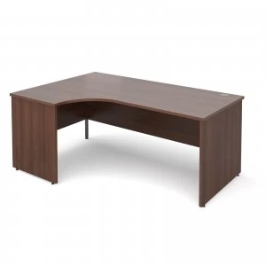 Maestro 25 PL Left Hand Ergonomic Desk 1800mm - Walnut Panel Leg desig