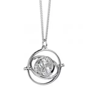 Harry Potter Sterling Silver Swarovski Time Turner Necklace (One Size) (Silver)