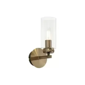 Luminosa Lighting - Wall Lamp Switched, 1 x E14, Antique Brass