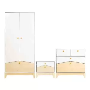 Seconique Cody Trio Set - White/Pine Effect