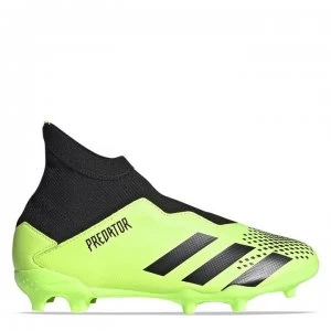 adidas Predator 20.3 Laceless Childrens FG Football Boots - SignGreen/Black