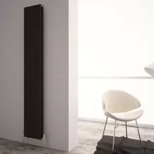 Carisa Monza Vertical Designer Radiator, Black (W)280mm (H)1800mm