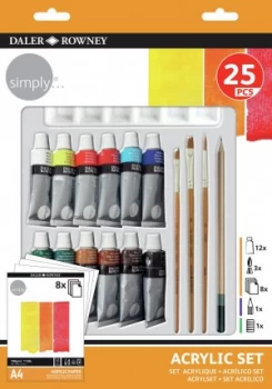 Simply Acrylic Art Set - 25 Piece