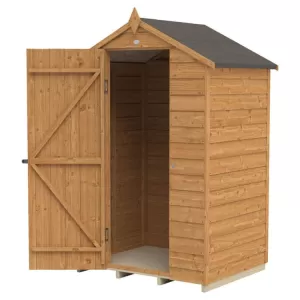 Forest Garden 4 x 3ft Apex Overlap Pressure Treated Windowless Shed