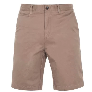 Howick Oakley Slim Chino Shorts - Brown