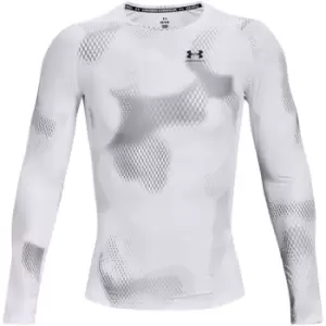 Under Armour IsoChill Printed Long Sleeve Base Layer Top Mens - White