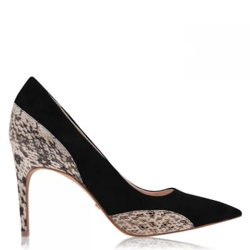 Reiss Mia Court Shoes - Black Suede