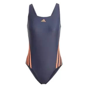 adidas 3-Stripes Swimsuit Womens - Shadow Navy / Coral Fusion