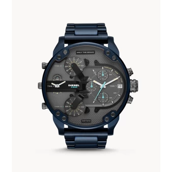 Diesel Mens Mr. Daddy 2.0 Chronograph Stainless Steel Watch - Blue