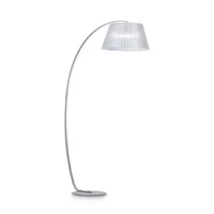 Pagoda 1 Light Floor Lamp Silver, E27