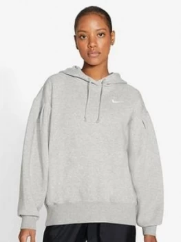 Nike NSW Trend Pullover Hoodie - Dark Grey Heather, Size XL, Women