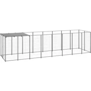 Vidaxl - Dog Kennel Silver 4.84 m² Steel Silver