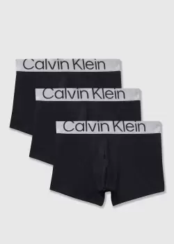 Calvin Klein Mens Underwear 3 Pack Trunks In Black