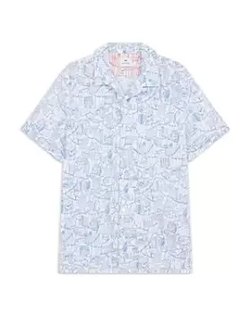 Ps Paul Smith Casual Fit Short Sleeve Floral Camp Shirt