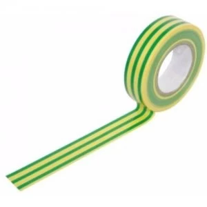 Zexum 19mm 20m Electrical Adhesive PVC Insulation Tape Flame Retardant - Green/Yellow Earth