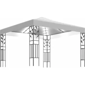 Vidaxl - Gazebo with LED String Lights 3x3 m White White