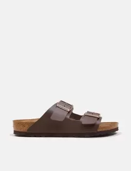 Birkenstock Arizona Leather Sandals (Regular) - Dark Brown