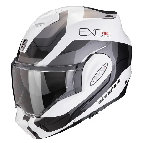 Scorpion Exo-Tech Evo Pro Commuta White-Silver Modular Helmet Size S