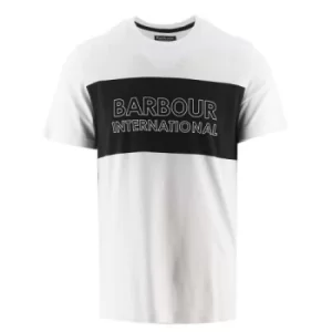 Barbour International White Panel Logo T-Shirt