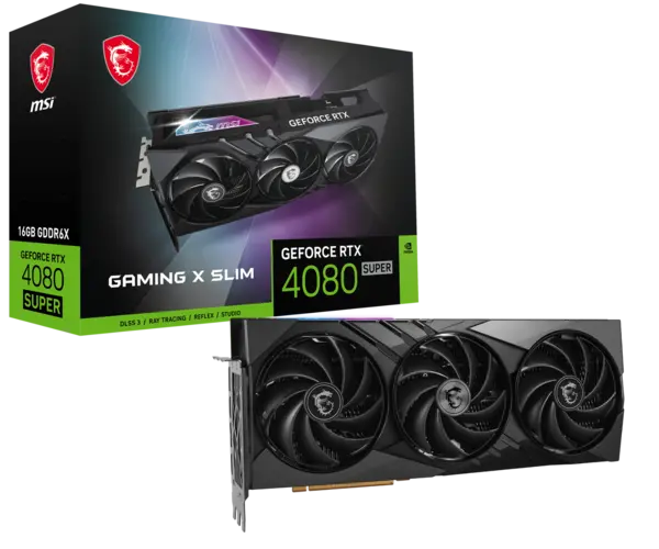 MSI GeForce RTX 4080 Super Gaming X Slim 16G GDDR6X Graphics Card