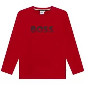 Boss Boss Long Sleeve Bold T-Shirt Junior Boys - Red