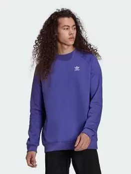 adidas Originals Essentials Crew Sweat - Purple, Purple, Size S, Men