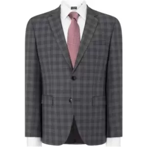 Hugo Jeffery Regular Check Two Piece Suit Jacket - Brown