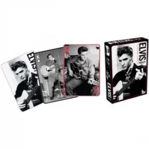 Elvis Playing Cards Black & White