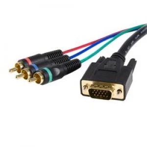 StarTech.com 3ft HD15 to Component RCA Breakout Cable Adapter - M/M