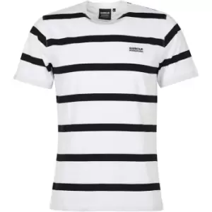 Barbour International Cobain Striped T-Shirt - White