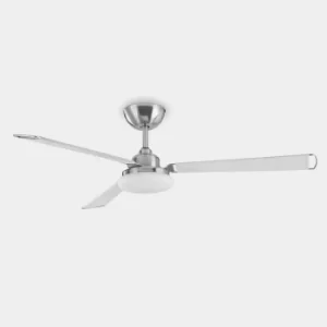 Calima 3 Blade 126cm Ceiling Fan with Light For Life LED Light Satin Nickel, White